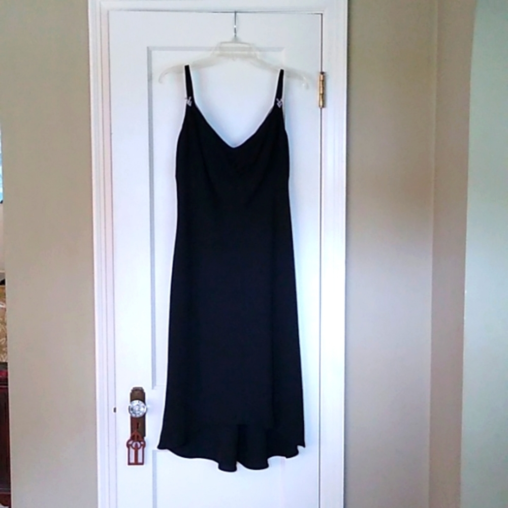 Evan Picone cocktail dress LBD black size 10
